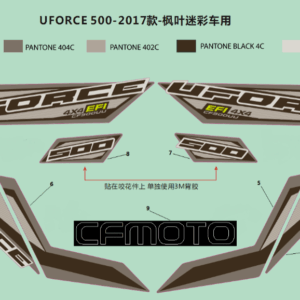 F19-P 2017 MODELS USA MAPLE CAMO DECALS