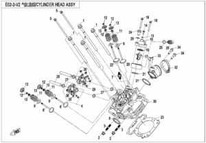 E02-2-V2 CYLINDER HEAD ASSY