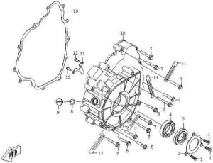 CRANKCASE COVER (LEFT)