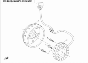 E03 MAGNETO STATOR ASSY