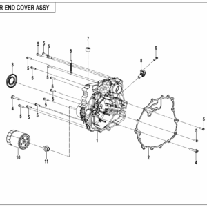 E01-4 REAR END COVER ASSY