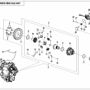 E06-3 GEARBOX REAR AXLE ASSY