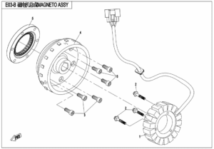 E03-B MAGNETO ASSY.(WITH EPS)