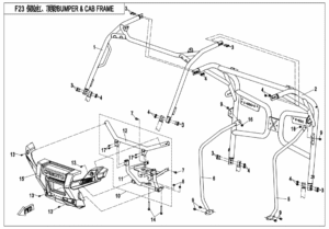 F23 BUMPER @^ CAB FRAME