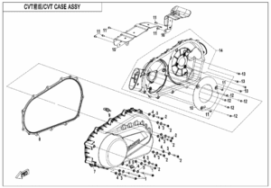 E01-3-V1 CVT CASE ASSY