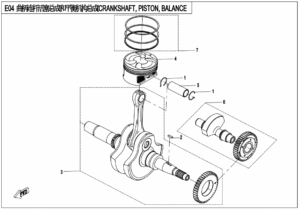 E04 CRANKSHAFT,PISTON,BALANCER