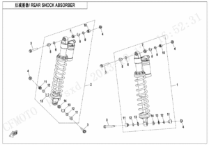 F06-2-B REAR SHOCK ABSORBER(GAS,YiTong)