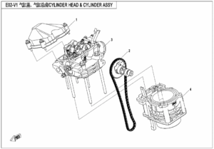 E02-V1 CYLINDER HEAD@^CYLINDER ASSY.