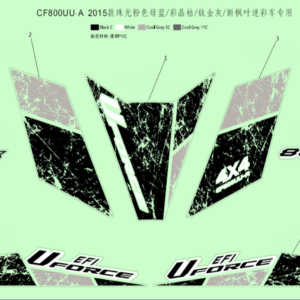 Nálepky (U8 INJECTED PEARL BLUE/CRYSTAL ORANGE/TITANIUM GRAY/NEW MAPLE CAMO)