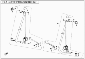 F34-A 3-POINT SEAT BELT
