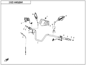 F10-1-B-V2 HANDLEBAR(FOR WITHOUT PARKING SYSTEM ONLY)