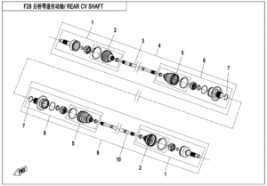 F28 REAR CV SHAFT