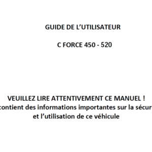 F38-B OWNER’S MANUAL(FRENCH)