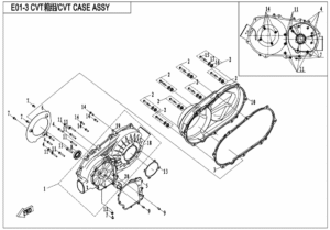 E01-3 CVT CASE ASSY(OLD)