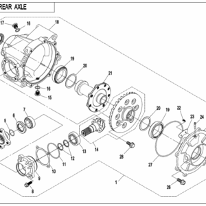 F33-B REAR AXLE(NO DIFFERENTIAL)