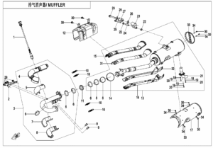 F02-B-V1 MUFFLER(FOR EU168 ONLY)