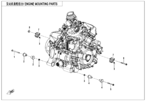 F00-1 ENGINE MOUNTING PARTS