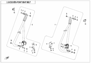 F34-A 3-POINT SEAT BELT