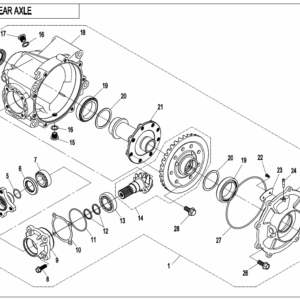 F33-B REAR AXLE(WITHOUT DIFFERENTIAL)
