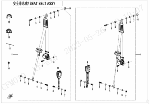 F34-1 3-POINT SEAT BELT(FRONT SEAT)