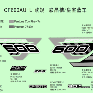 Nálepky (CRYSTAL ORANGE/ROYAL BLUE)