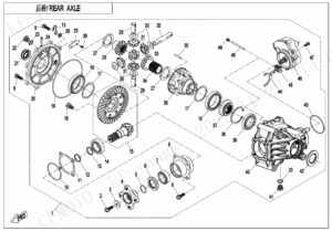 F33-B-V2 REAR AXLE(WITH DIFFERENTIAL)