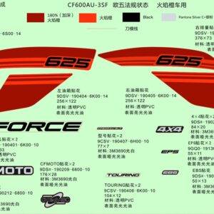 Nálepky (LAVA ORANGE)