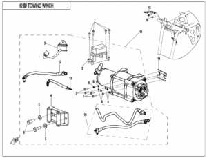 F15-2-B-V1 TOWING WINCH(NYLON ROPE)