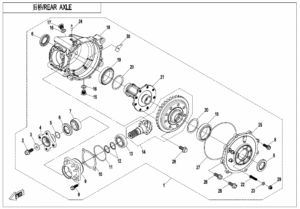 F33-B REAR AXLE(NO DIFFERENTIAL)