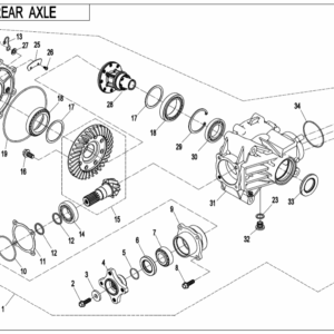 F33-A REAR AXLE(WITHOUT DIFFERENTIAL)