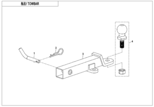 F40-A TOWBAR(LONG, PIN SHAFT CONNECTION )