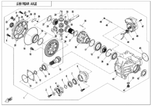 F33-B-V1 REAR AXLE(WITH DIFFERENTIAL)