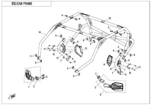 CAB FRAME(FOR 3-POINT SEAT BELT)