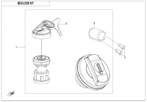 F01-B LOCK KIT(WITH STEERING WHEEL LOCK)