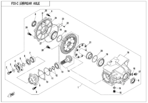 F33-C-V3 REAR AXLE(NO DIFFERENTIAL)
