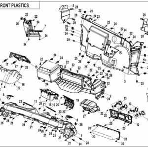 F04-2-A FRONT PLASTICS(INSTALL COLOR DISPLAY DASHBOARD)
