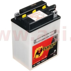 baterie 6V, B38-6A, 14Ah, 104A, BANNER Bike Bull 119x83x161