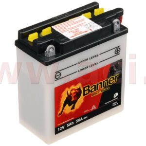 baterie 12V, YB5L-B, 5Ah, 50A, BANNER Bike Bull 120x60x130