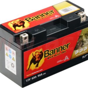 baterie gelová 12V, YT7B-4, YT7B-BS, 6Ah, 110A, BANNER Bike Bull GEL 150x65x93