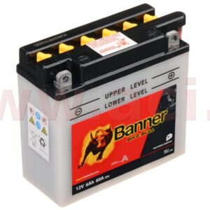 baterie 12V, 12N5.5-3B, 6Ah, 60A, BANNER Bike Bull 135x60x130