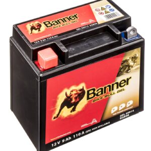 baterie gelová 12V, YB9-B, 9Ah, 110A, BANNER Bike Bull GEL 135x75x138