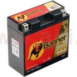baterie gelová 12V, YT14B-4, 12Ah, 200A, BANNER Bike Bull GEL 150x70x145