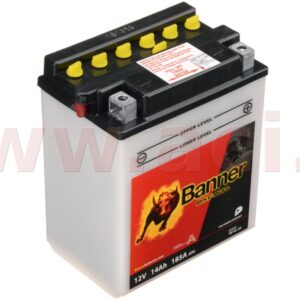 baterie 12V, YB14L-A2, 14Ah, 185A, BANNER Bike Bull 134x89x166