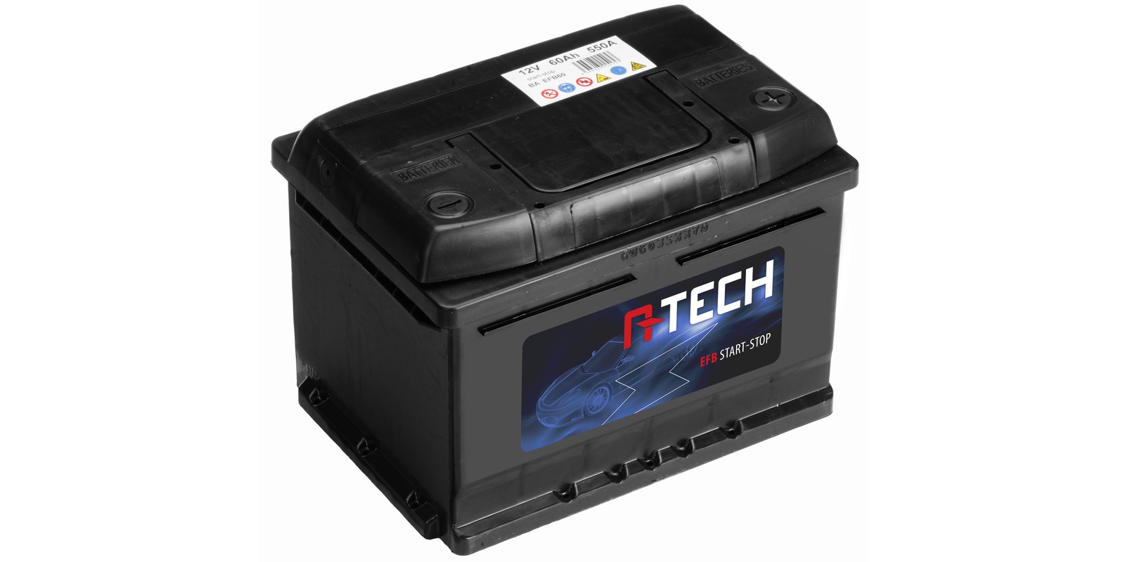 60Ah EFB baterie START-STOP, 550A, pravá A-TECH EFB 241x175x190
