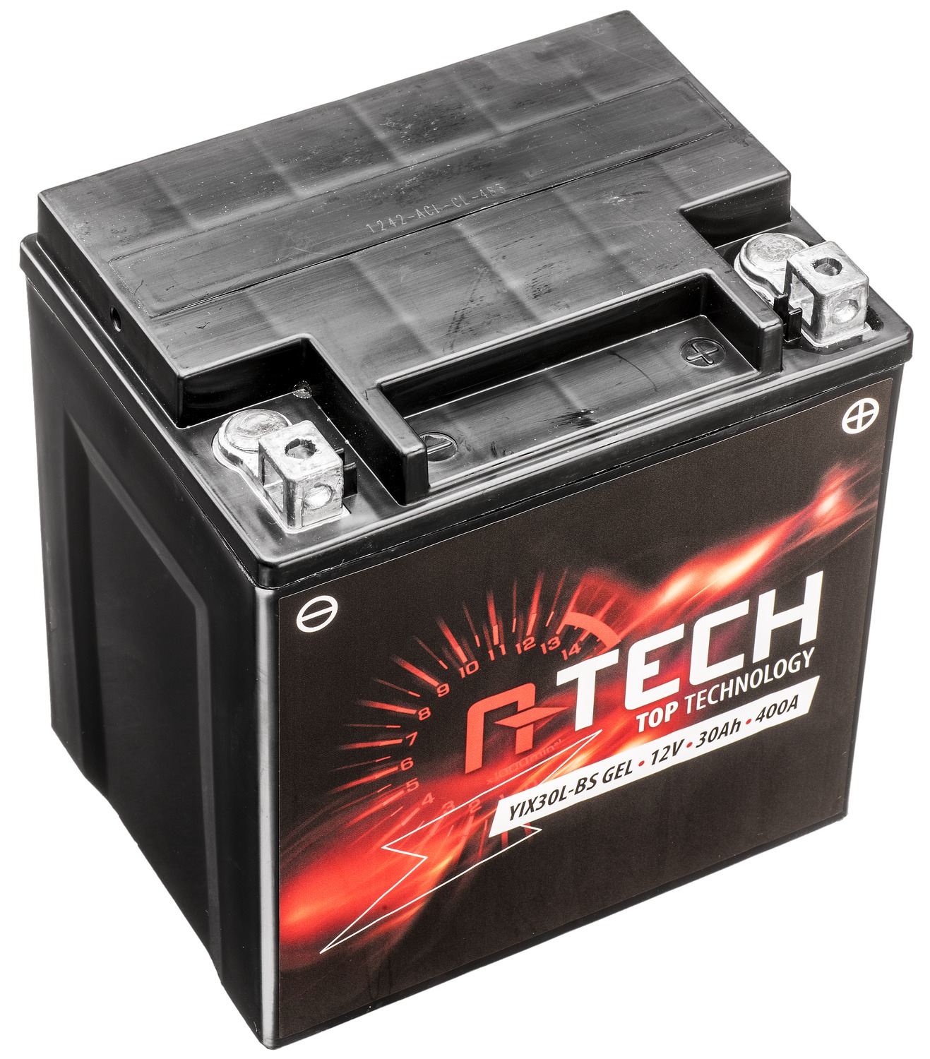 baterie 12V, YIX30L-BS GEL, 12V, 30Ah, 400A, bezúdržbová GEL technologie 165x125x175 A-TECH (aktivovaná ve výrobě)
