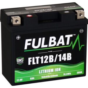 lithiová baterie  LiFePO4  YT12B-BS, YT14B-BS FULBAT  12V, 6Ah, 360A, hmotnost 0,82 kg, 150x69x130