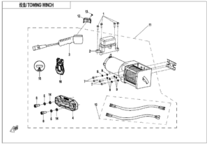 F15-2-V2 TOWING WINCH(ALUMINUM HOLDER)