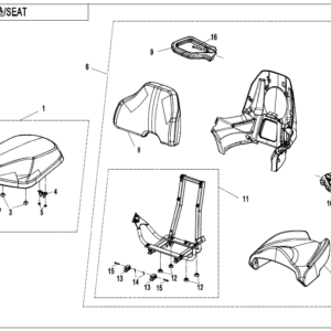 F13 SEAT(BLACK AND GRAY)