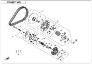 CVT ASSY(NO SPEED LIMITED, 16g WEIGHT ROLLER)