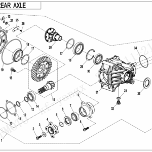 F33-A-V2 REAR AXLE(WITHOUT DIFFERENTIAL)
